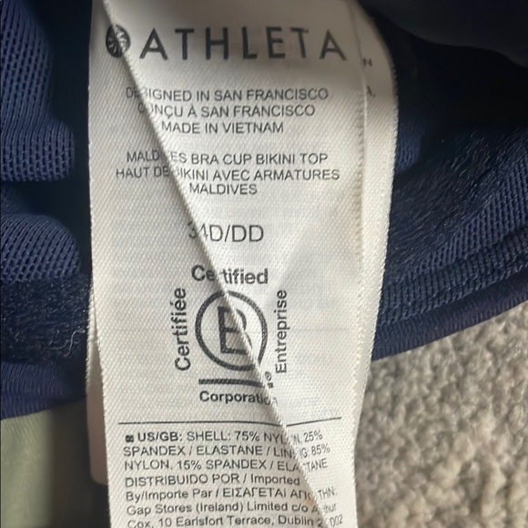 Athleta Blue Bikini Set Racerback Design - Picture 2 of 4